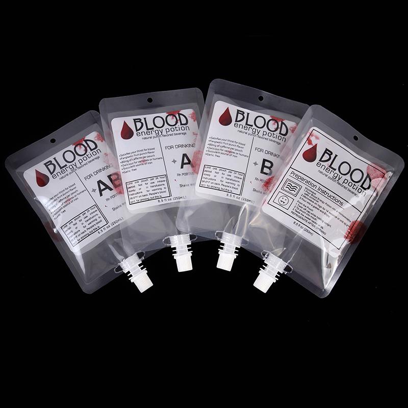 5-20 Buc 250ml Pungă Sânge Halloween PVC Băuturi Alcool Pungi Plic Recuzită Cosplay Vampir Horror Consumabile Decorare Petrecere Halloween