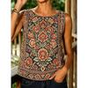 Women's Camisole Tank Top Floral Graphic Geometric Vintage Sleeveless Crew Neck Regular Tops Casual Summer Spring