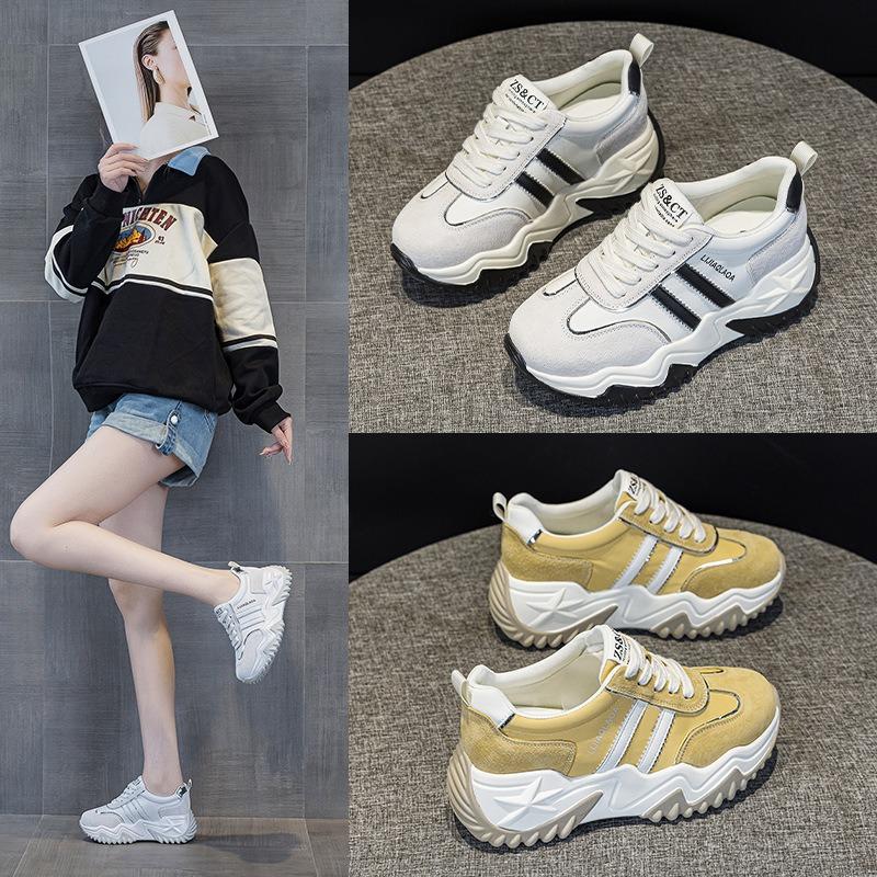 3 Leather Muffin Shoes Spring New Heightened 7 Trendy Brand Versatile Sports
