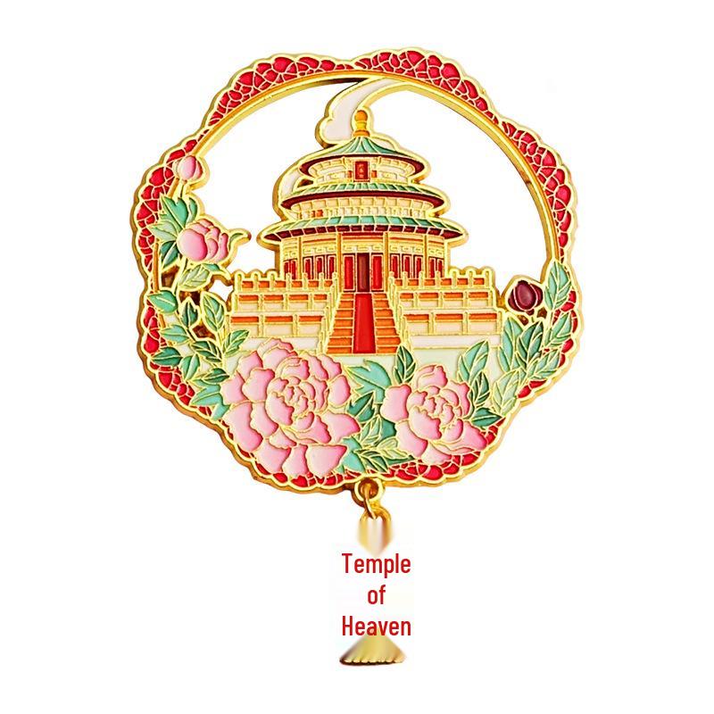 Beijing Cultural & Creative Tourist Souvenir Magnets: Tiananmen, Temple of Heaven Scenic Area Handicraft Stickers Forbidden City Pendant
