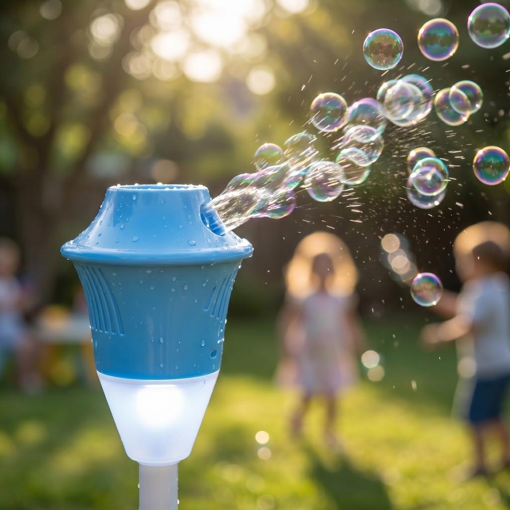 10ml Children's Bubble Blowing Street Light Bubble Machine, Light-up And Music, Remote Control