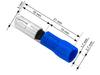 Insulated Connector Plug 5/21Mm Blue 100 Pcs