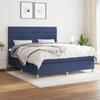 Maison Exclusive - Lattenrost-Bettgestell mit Matratze Blau 180x200 cm Stoff
