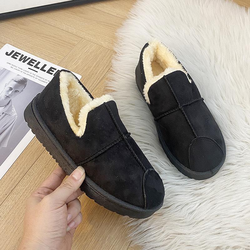 

Женские зимние короткие сапоги, бархатные женские сапоги, термообувь, повседневные ленивые плоские хлопковые туфли для женщин 40 жёлтый