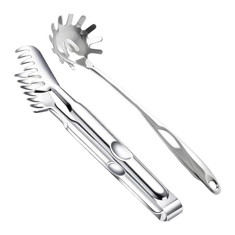 

Multipurpose Spaghetti Spoon And Strainer Stainless Steels Pastas Tongs with Ergonomic Handle Kitchen Gadgets 1