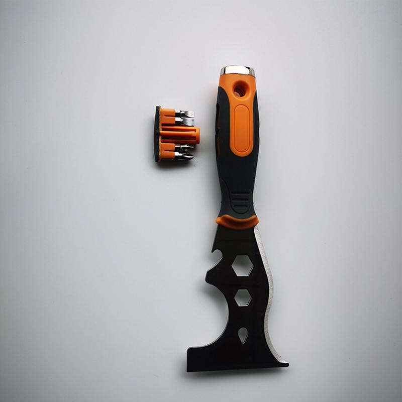 Farbkratzer 16-in-1 Edelstahl Tapetenkratzer Farbe Entferner Zubehör Spachtelwerkzeug Abbeizer zum Herausziehen von Nägeln