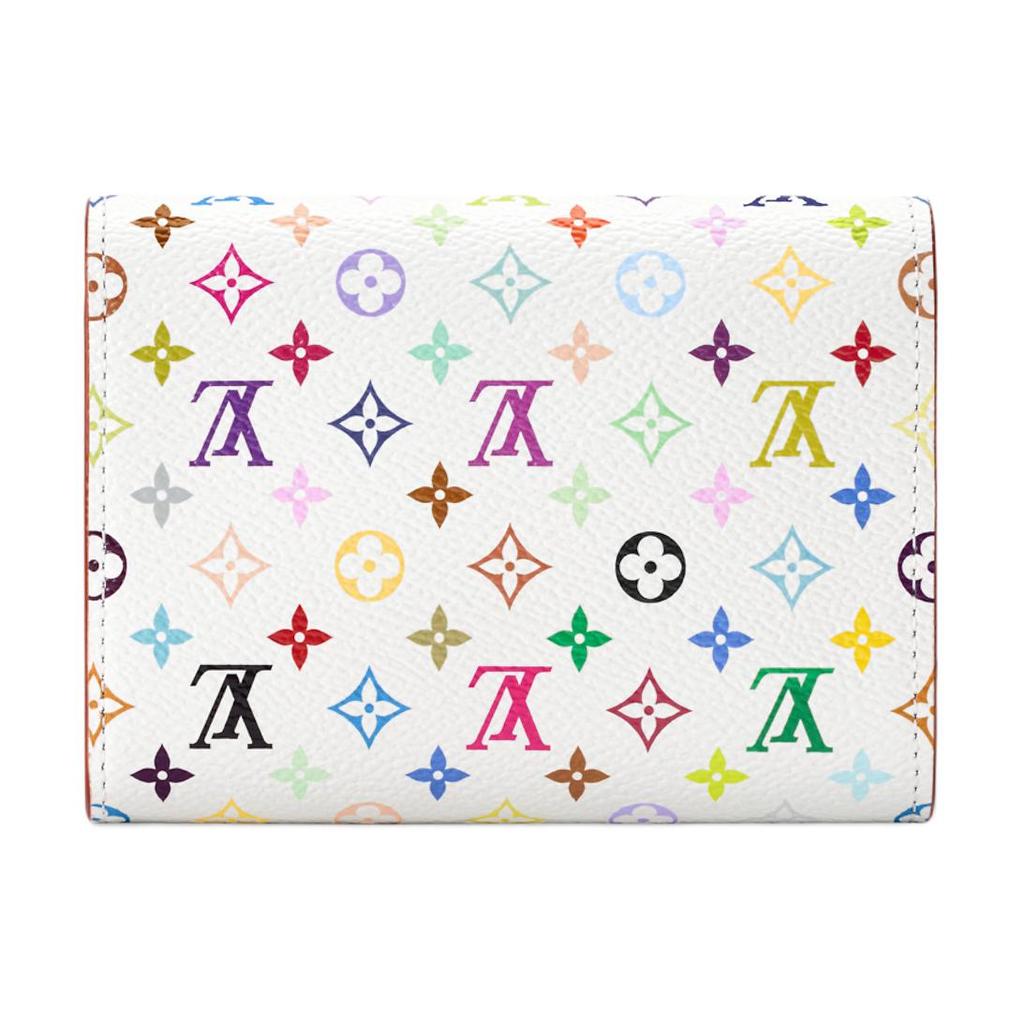Louis Vuitton X Takashi Murakami Victorine Wallet Multicolor/White Monogram Canvas Women Wallets M28387