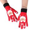 Schoolgirl Autumn and Winter Five-finger Knitted Wool Warm Cold Thickened Cycling Christmas Gloves