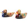 1 Pair Wooden Mandarin Ducks Figurine Colorful Love Birds Duck Statue Handmade Decorative Sculpture