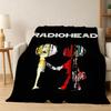 Singer R-RadioheadS-d Band Ok Computer Flannel Blanket Soft Throw Blanket Art For Home Decor Bedroom Bed Sofa Picnic Fans Gifts