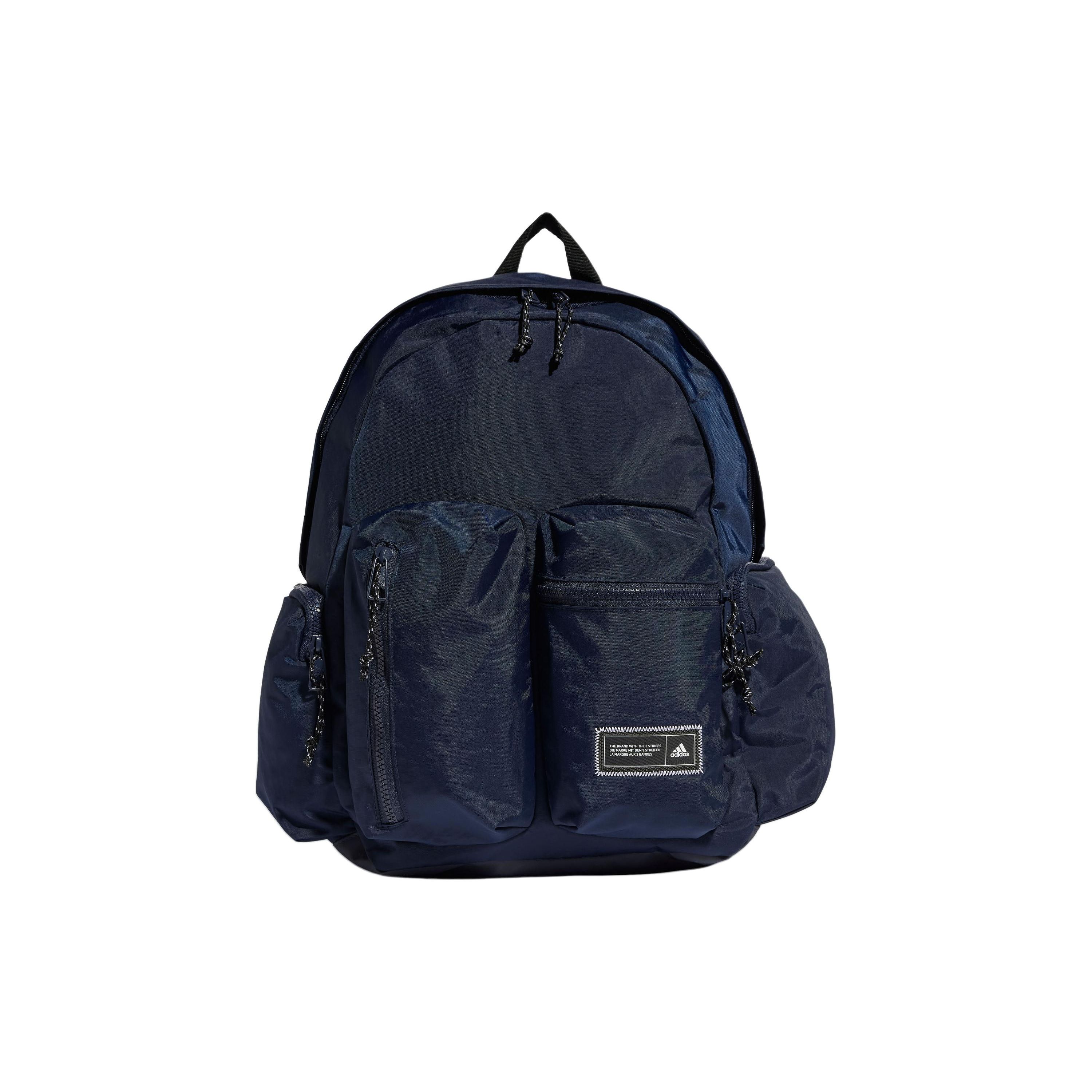 

Adidas Back To University Casual Large Capacity Nylon Backpack Unisex Backpack Legend-Ink-Blue Black White IP9886 Legend Ink & Black & White