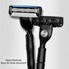 Manual shaver with 3 layers of blades for sharp and smooth shaving easy to rinse skin simple structure suitable for male shaving