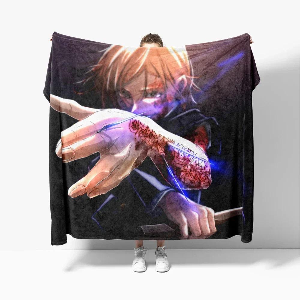 Anime Spell Fighting Back Soft Flannel Blanket Breathable Warm Bedding & Travel Blanket Sofa Blanket Bed Blanket Customizable