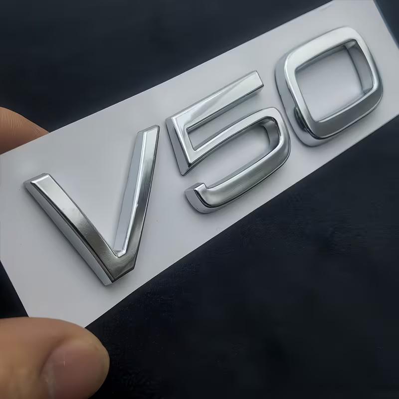1 Stück 3D ABS Heckklappen Buchstaben Logo Emblem Abzeichen Aufkleber V40 V50 V60 V70 V90 Zubehör