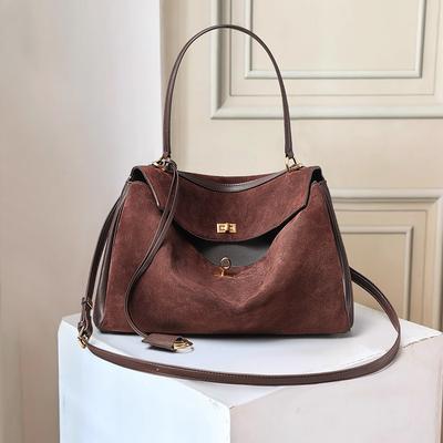 Tote Bag Fashion Commuter Shoulder Scrub Large Capacity Lock Crossbody Women'S Bag Luggage