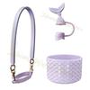 SW 3PCS Cup Accessories Set for Stanley Silicone Straw Cover Cap Cup Boot Sleeve Cups Hanging Rope Water Bottle Handle Strap