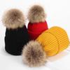 Hat Women's Winter Versatile Thickened Hairball Wool Hat Tide Student Autumn Winter Pullover Thickened Knitted Hat
