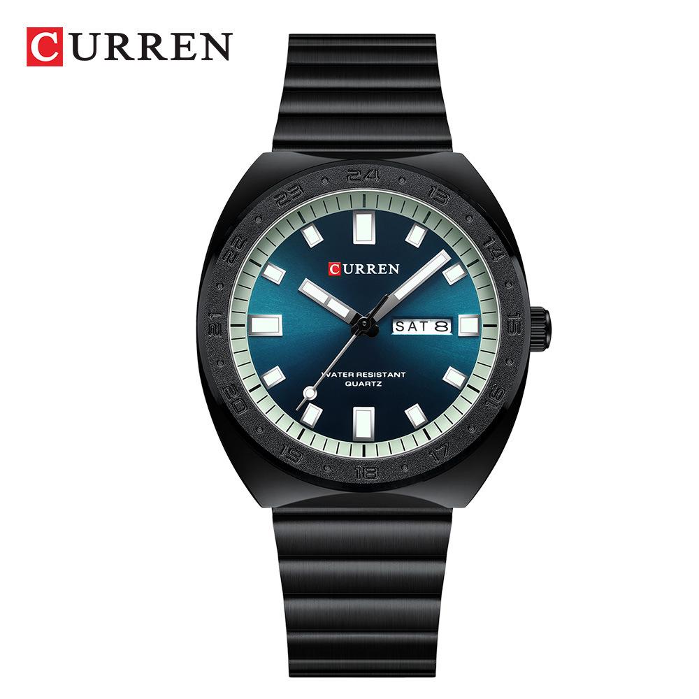 CURREN 8473 Men s Waterproof Sport Quartz Watch with Mesh Strap and Calendar