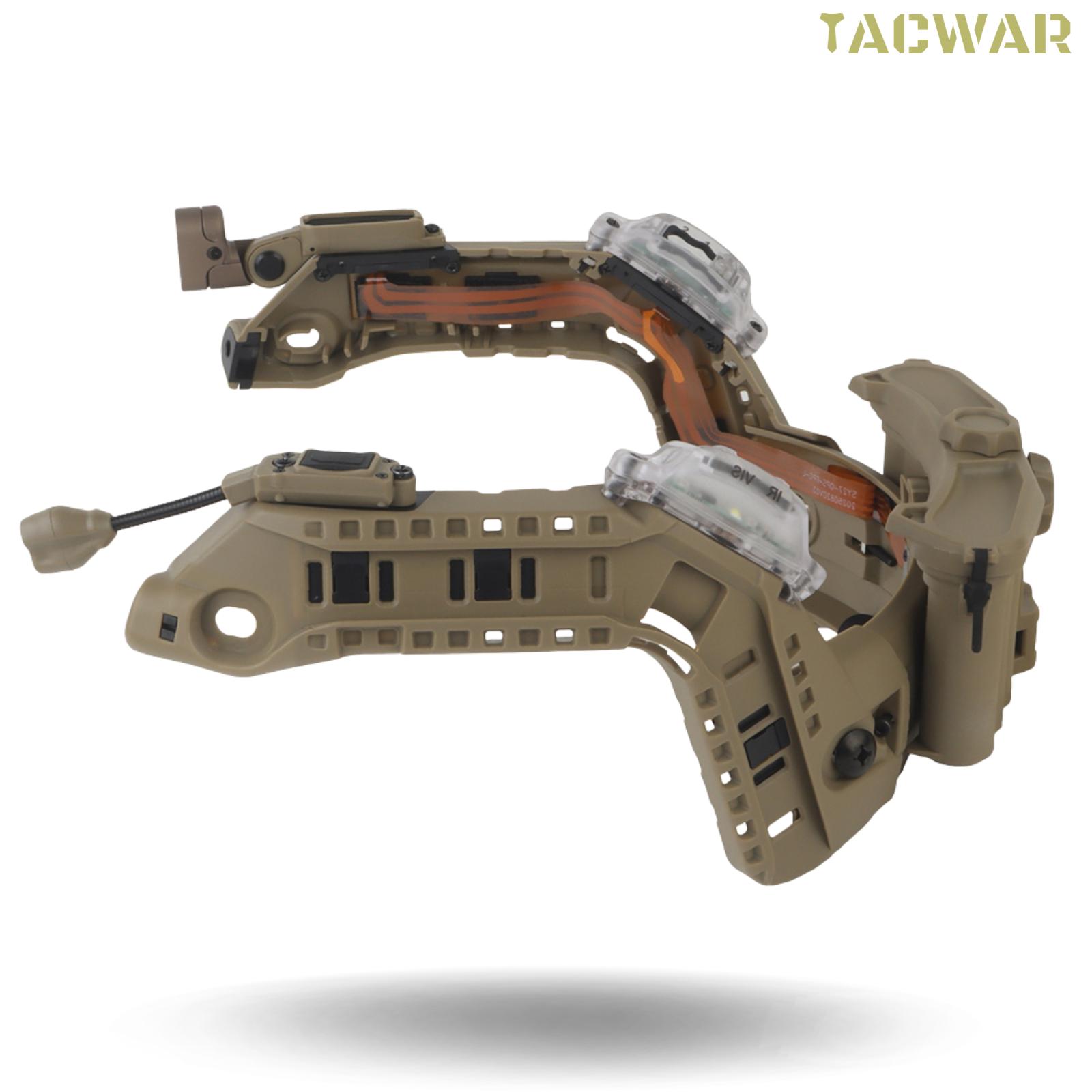 Modular ARC Rail Set with Rail & Battery Box & LED Light & 2 pcs Signal Light for Super High Cut FAST Helmet