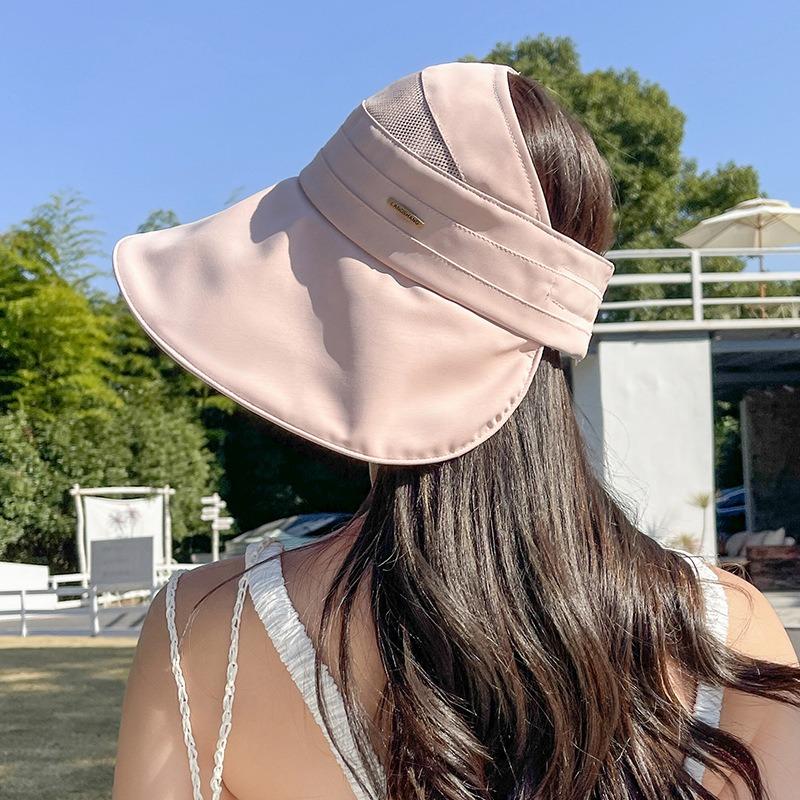 Hat Women's Big Eaves Cover Face Sunscreen Empty Top Hat Summer Outdoor Versatile Anti-ultraviolet Fisherman Hat Tide