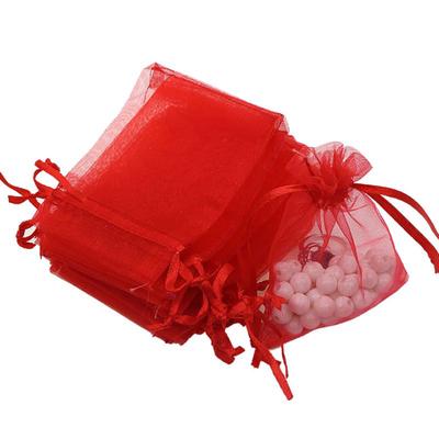100pcs Organza Bag Christmas Drawstring Pouches Party Wedding Favor Gift Bags Small Size Multi-color for Holiday Party Favors