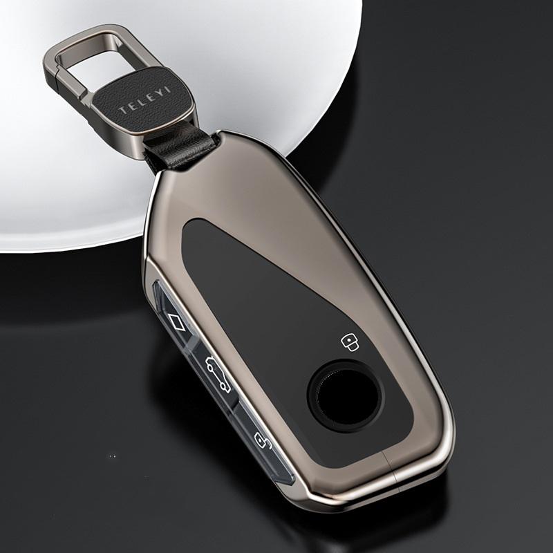 Interior Mouldings Aluminum Alloy TPU Car Remote Key Fob Cover Case for BMW Ix X7 I7 XM 2023 key fob