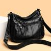 Dámska taška z mäkkej kože Stredná taška cez rameno Crossbody taška so zipsom