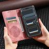 Luxury Embossing Flip Leather Case for iPhone 17 16 15 14 13 12 11 Samsung S25 S24 S23 A56 A55 Strong Magnetic Wallet Card Slot Cash Clip Phone Cover