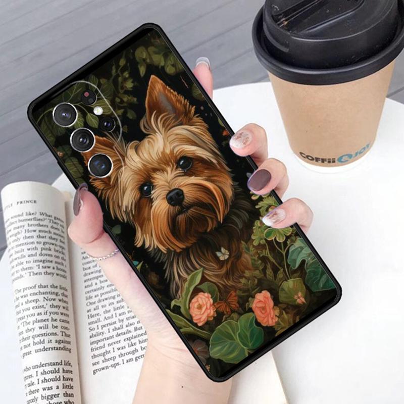 Yorkie Yorkshire Terrier Hund Welpe Handyhülle Cover Für Samsung Galaxy S24 S25 Ultra S21 S22 S10E Note 10 Plus Note 20 FE S23