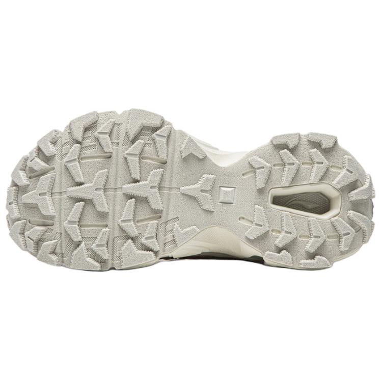 Li Ning Furious Rider ACE 3.0 Textile, Synthetic Leather, TPU Breathable Low top Chunky Sneakers Women's Gray Ivory AZGW308-2//