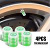 Car Luminous Tire Valve Caps Fluorescent Night Glowing Wheel Tyre Hub Valve Stem Caps Decor For CT200h NX300h RX300 RX330
