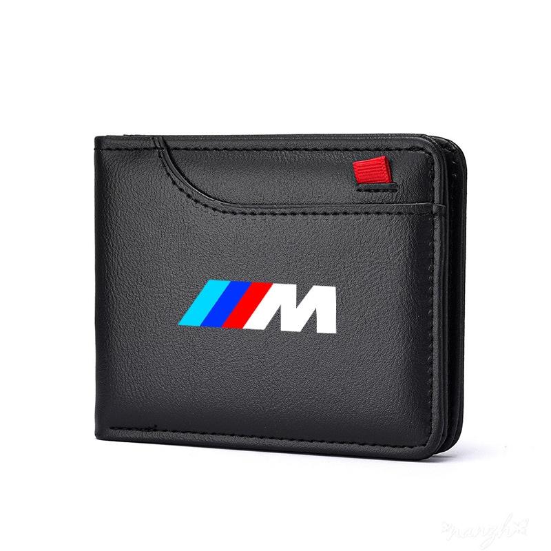 Car Wallet Leather Mini Credit For BMW E46 E90 E60 F10 E39 F30 E36 F20 E91 E30 G30 G20 Card Purse Portable Small Wallet Keychain cyhk37
