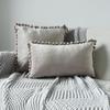 Inyahome Solid Color Velvet Throw Pompom Pillow Covers Pillowcase for Home Decor Sofa Living Room Bed Couch Farmhouse Outdoor