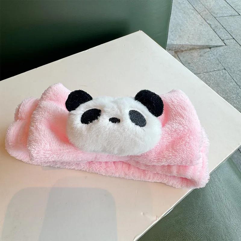 

Милая розовая повязка на голову, резинка для волос, мультяшная панда, высокая ценность, студенческая вечеринка, легко носить, удобная розовая повязка на голову, волосы Size fits all