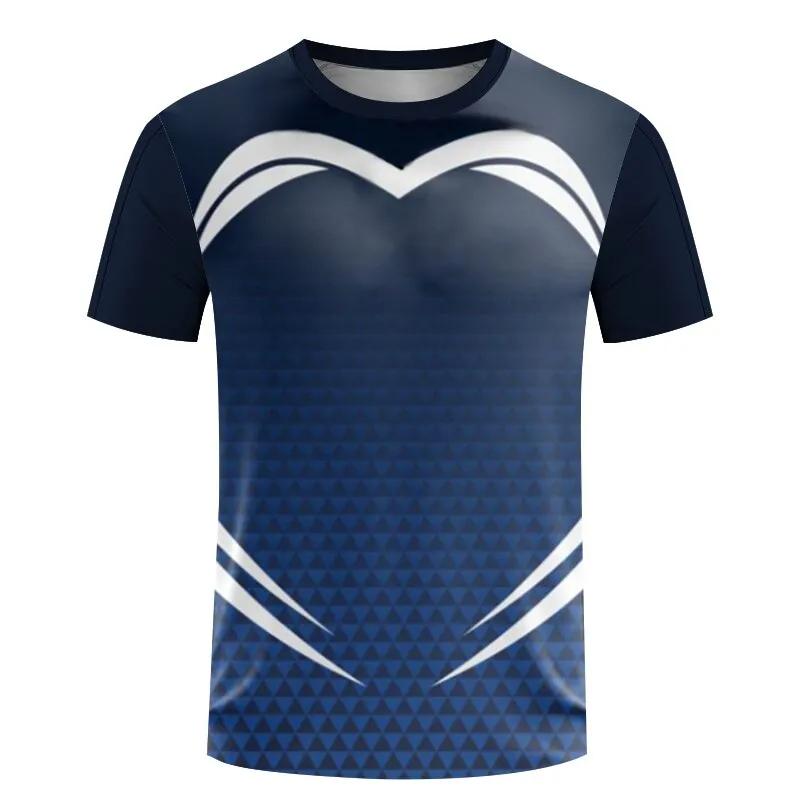 Fashion Table Tennis Sports T Shirts Summer Casual Short Sleeve Men Women 3D Printed T-shirts Loose Quick Dry Breathable Tees