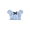 DLBell Fashion Blythe Clothes Off Shoulder Bow Top and Mini Plaid Short Skirt for Blythe OB24 Licca Pullip 1/6 Dolls Outfit