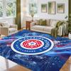 Blackburn Rovers Football Design Crystal Velvet Rug Soft Decorative Mat for Bedroom Entrance