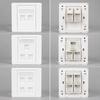 1Pcs CAT5E CAT6 CAT6A CAT7 CAT8 Network Wall Panel LAN Ethernet Cable Interface  Home Office Network