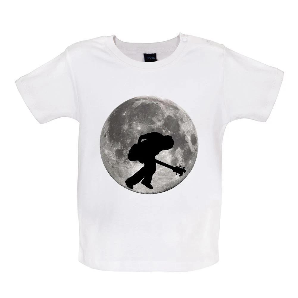 

Bass Player Moon - Baby Kids Boys Girls Unisex T-Shirt / Babygrow - Guitar Guitarist Bassist Love Rock 150