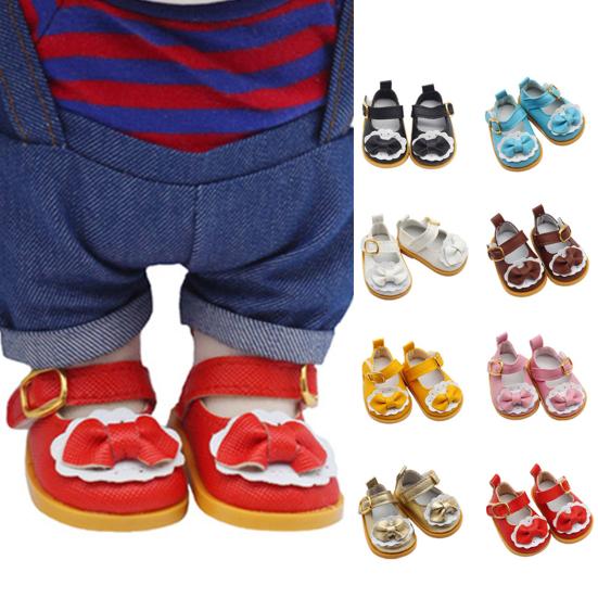1 Pair Lovely Doll Shoes Casual Design Fashionable Bow Knot Girl Doll Shoes for Decoration