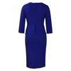 Women's Autumn New Fashion Temperament Elegant Solid Color Ruffled Edge Wrapped Buttock Dress