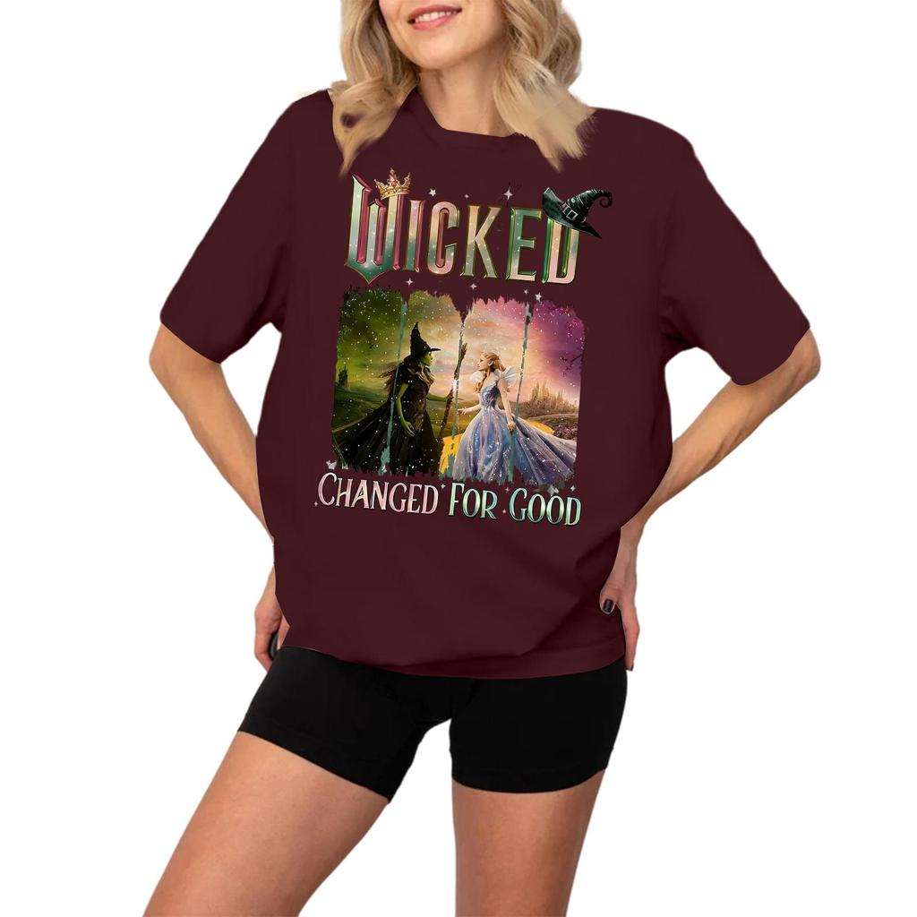 Damen Modisches Und Lässiges Langarm Bedrucktes Kurzarm-Oberteil