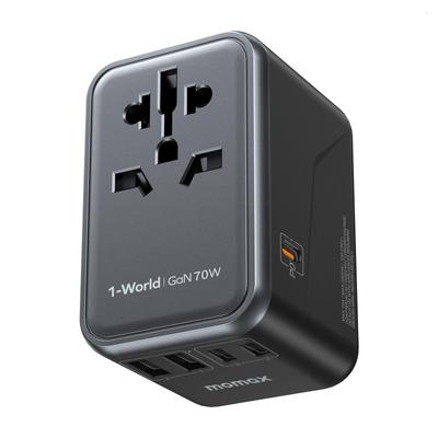 Fast MOMAX Conversion Plug PD 70W GaN Fast Charging Power Conversion Plug for Overseas Travel Charging 6 Devices Simultaneously PD QC Outlet Overseas