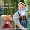 Portable Waist Fan, 6000mAh Portable Fan Rechargeable with 3 Speeds Faster Cooling 16000RPM & Flashlight Hands-Free Cooling Neck Fan