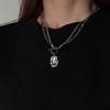 Luxury Double Layer Irregular Pendant Necklace - European & American Style Women's High-End Clavicle Chain