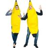 Adult Couples Halloween Spoof Banana Costumes, Funny Fruit Banana Carnival Stage Show Party Costumes