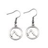 Drop & Dangle Earring OM Peace Tag Chinese Minimalist Jewelry ComponentsEarring Size 18x19mm QE016