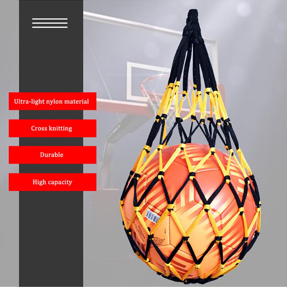 Basketball Net Bag Nylon Weave Storage Bag Single Ball Carry Portable Equipment Outdoor Sports Football Soccer Volleyball Bag