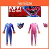 Kids Huggy Wuggy Poppy Playtime Cosplay Costume Bodysuit Jumpsuit Mask Gloves