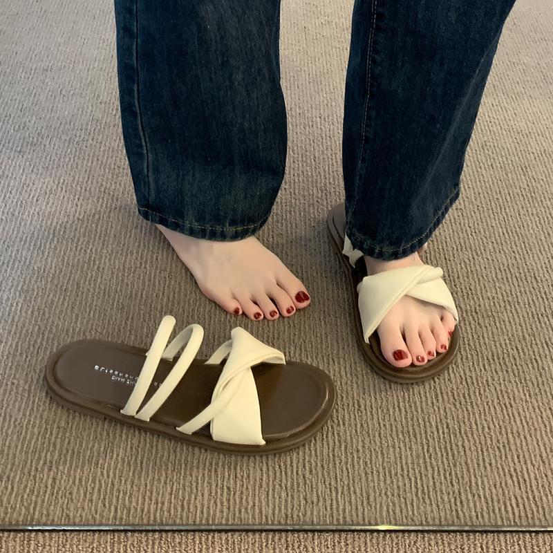 Fashion Flat Rubber Roman Style Open Toe Sandals for Women 2025 Trending Summer Offers Luxury High Quality Original Vintage Woman Shoes